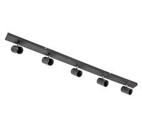 GTV - Lámpara de techo Veneto | Iluminación moderna para oficinas, viviendas y habitaciones | Lámparas de techo | 5 x GU10 | Redondas | Negro