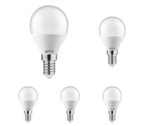 GTV Lámpara LED vela E14 3000K blanco cálido - sin parpadeo, duradera - para iluminación LED en casa (Paquete de 5)