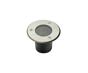 GTV lighting ALFA MINI, máx. 10 W, GU10, IP67, AC220-240 V, 50/60 Hz, aspecto de acero inoxidable, ON-ALFAOGU10-06-MINI, color gris