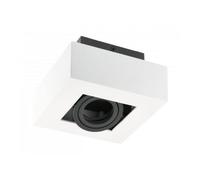 GTV lighting Aster - Lámpara de techo (220-240 V, 50/60 Hz, GU10, máx. 20 W, IP20, aluminio, blanco simple)
