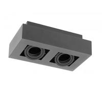 GTV lighting Aster - Lámpara de techo para techo, 2 unidades, 2 W, IP20, 20 W, IP20, 20 W, IP20, doble color negro