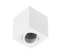 GTV lighting Lámpara de techo Aveiro, aluminio, 80 x 80 x 85 mm, IP20, máx. 20 W, cuadrada, color blanco