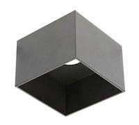 GTV lighting Lámpara de techo Savura de aluminio, 120 x 85, IP20, ES111, GU10, cuadrada, color negro