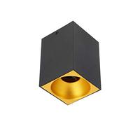 GTV lighting Lámpara de techo TENSA de aluminio, 96 x 140, IP20, GU10, qaudratic, color negro