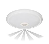 GTV lighting Lámpara LED de techo Italia con sensor de movimiento, 6 W, 1200 lm, IP20, CA 220-240 V, 50/60 Hz, ángulo de haz de 36
