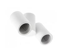 GTV lighting LUPO - Lámpara de techo (aluminio, 17,5 x 5,6 x 11,5, IP20, 2 bombillas GU10, máx. 50 W, redonda), color blanco