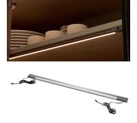 GTV LIGHTING Luz LED bajo mueble 413mm, iluminación de armario para mueble de cocina 45cm, sensor de movimiento unilateral (1 sensor), 12V CC, blanco neutro 4000K, para cajón y ropero, antracita