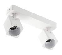GTV lighting Reno - Lámpara de pared (aluminio, IP20, máx. 20 W, 2 bombillas), color blanco