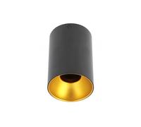 GTV lighting TENSA - Lámpara de techo (aluminio, 96 x 140, IP20, GU10, redonda), color negro