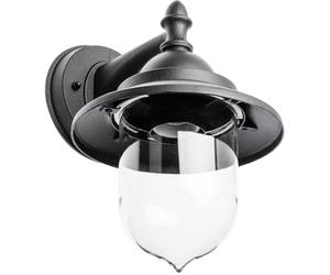 GTV Lighting Toskana - Aplique de pared para jardín (25 cm, aluminio), color negro
