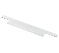 GTV Lind - Manija galvanizada cromada para muebles, 256 mm, distancia entre taladros, 296 mm de longitud, tira de mango de 18 mm de ancho, mango de perfil para armario de cocina, cajones, accesorios