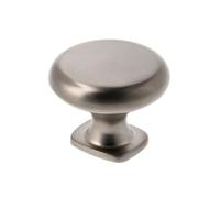 GTV - LORENA Ø 3,3 cm I Pomos para muebles con tornillos I Pomos para armario de cocina, tiradores de puerta y cajones, tiradores para muebles I Cepillado antracita