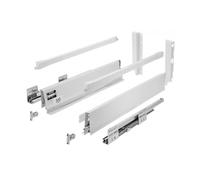 GTV - Modern Box Pro Cajones I L=350 mm H = 199 mm I Blanco I Cajón con cierre silencioso I Sincronización de la trayectoria de las guías I Carga de hasta 40 kg I PB-MBPRO-KPL350C1