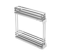 GTV - Organizador de cocina MOVIXPRO | Equipamiento de carga | Sistema de estantería extensible | Ancho exterior 150 mm | 2 estantes | Sin rieles | antracita