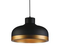 GTV OS-GOLD1-11-DEC - Lámpara de techo colgante (AC220 - 240 V0, 50/60 Hz, 1 bombilla E27, IP20, 30 cm), color negro y dorado
