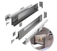 GTV PB-AXISPRO-GLASS-KPL450A - Extractor de cajones (450 mm), color gris
