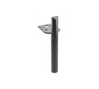 GTV - Pie Ronda | Sección Redonda Ronda Patas para Muebles de Acero | Patas Redondas de Tubo de Acero | Patas de Mesa para Muebles | Altura 180 mm | Diámetro 25 mm | Negro Mate, Negro