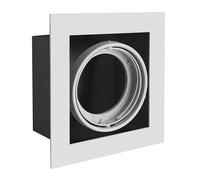 GTV PIREO foco empotrable 1 luz - lámpara de techo encastrable orientable de acero gris, casquillo G53, diseño moderno IP20, clase III, ideal para salón, cocina, oficina o restaurante