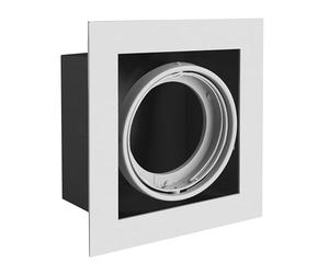 GTV PIREO foco empotrable 1 luz - lámpara de techo encastrable orientable de acero gris, casquillo G53, diseño moderno IP20, clase III, ideal para salón, cocina, oficina o restaurante
