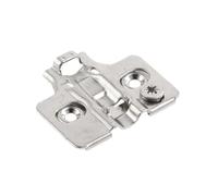 GTV Placa de Montaje para Bisagra Silento Pro PZ-HCSL-H0-BEO, Base Cruciforme con Sistema Clip-On, Altura H0, Distancia Ejes 32mm, Acero Niquelado para Muebles