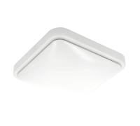 GTV Plafón LED Cuadrado ROSALI, 325x325mm, Luz Blanca Neutra 4000K, 24W 1920lm, IP44 para Techo de Cocina, Baño, Pasillo, Diseño Moderno, Color Blanco