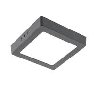 GTV Plafón LED de Superficie Cuadrado MATIS PLUS, Luz Cálida 3000K, Diseño Moderno, 13W 1020lm, IP20, Lámpara para Techo de Salón y Pasillo, Negro