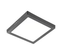 GTV Plafón LED de Superficie MATIS PLUS, Diseño Cuadrado Moderno, Luz Neutra 4000K, 24W 2000lm, IP20, Lámpara de Techo para Oficina y Hogar, Color Negro