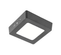 GTV Plafón LED de Superficie MATIS PLUS, Downlight Cuadrado para Techo, 7W 560lm, Luz Cálida 3000K, Ángulo 120, Carcasa de Aluminio, Montaje Fácil, Negro