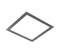 GTV Plafón LED Empotrable Cuadrado MATIS PLUS, 24W de Potencia, Luz Cálida 3000K, 2000 Lúmenes, Ángulo de 120, Diseño Minimalista para Techo, Color Negro