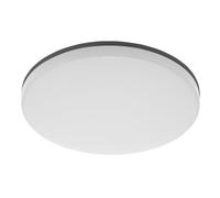 GTV Plafón LED Regulable BESA, 24W 2400lm, Luz Neutra 4000K, IP54 para Exterior e Interior, IK10 Antigolpes, Lámpara de Techo Redonda para Pared, Negro