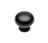 GTV - Pomo Bergamo de 3 cm de diámetro, pomos para muebles con tornillos, pomos de cocina, pomos de puerta, pomo de cajón, manijas de muebles, color negro mate
