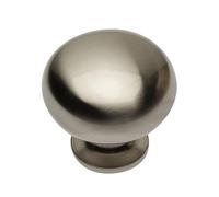 GTV - Pomo Bergamo de 3 cm de diámetro, pomos para muebles con tornillos, pomos de cocina, pomos de puerta, pomo de cajón, manijas de muebles, aspecto de acero inoxidable