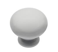 GTV - Pomo Bergamo Diámetro 3 cm I Pomos Muebles con Tornillos I Perillas de Armario Perillas de Cocina Pomo de Puerta Pomo de Cajón Manija de Muebles I Blanco