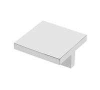 GTV Pomo Cuadrado para Mueble UZ-60, Tirador Moderno 60x60 mm, Distancia entre Tornillos 32 mm, Aleación de Zinc y Aluminio (ZnAl), Acabado Cromo Pulido