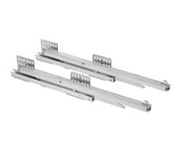 GTV - Rieles de guía Movix Pro para armario de 150/200 mm, riel lateral izquierdo, extensión completa con cierre suave, montaje bajo suelo, acero, guía silenciosa para muebles