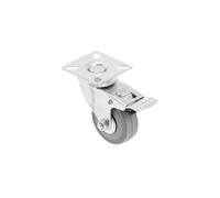 GTV Ruedas para muebles Greyroll (50 mm, con bloqueo), color gris