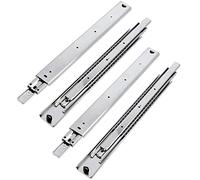 GTV - Set de Guias Correderas para Cajones de Extracción Total 53.9 x 350 mm, Acero Galvanizado de 2 mm, Correderas Telescopicas, Rieles Cajones Soporta hasta 100 kg, Rieles para Cajones - 4 Piezas
