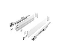 GTV- Sistema de Cajones Axis Pro, Juego de Cajones, Extracción Total y Amortiguación Integrada, Carga hasta 40 kg, Cajones Deslizantes con Cierre Suave - Ancho 450 mm, Alto 86 mm, Blanco