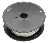 GTV Tira LED 50m Rollo, Flash 2835MW, 60 LEDs/m, Regulable, cortable cada 5cm, 12V, 3,7W/m, 8mm de ancho, Banda de Luz para Muebles Cocina, Blanco Neutro 4000K