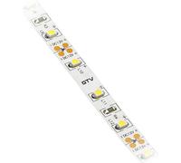 GTV Tira LED 5m Rollo Flash 2835, 300 LEDs 60/m, Regulable, 11W/m, 12V DC, 8mm de Ancho, cortable cada 5cm, Banda de Luz Muebles Cocina, Blanco Neutro 4000K