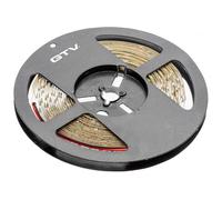 GTV Tira LED 5m Rollo, Flash 2835MW, 300 LEDs (60/m), Regulable, Autoadhesiva, 3,7W/m, 12V DC, 4000K Blanco Neutro, Banda de Luz para Muebles Cocina