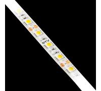 GTV Tira LED 5m Rollo Flash 5050, 300 LEDs 60/m, Regulable, 14,4W/m, Resistente al Agua IP65, 12V DC, 10mm de Ancho, cortable cada 5cm, Banda de Luz Muebles Cocina, Blanco Neutro 4000K