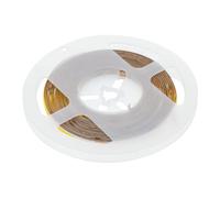 GTV Tira LED COB de 12 V, 5 m, luz blanca fría, 6500 K, 830 lm/m, 1600 LED, 8 mm, 21 W/5 m, línea de luz uniforme, IP20 para interiores, tira de iluminación para viviendas, comercios