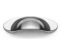 GTV Tirador de concha Shell, diseño ergonómico, de ZnAl, incluye tornillos M4, 60 mm de longitud, distancia de perforación de 32 mm, para cómoda cocina, acero inoxidable cepillado