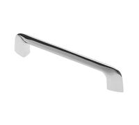 GTV Tirador de Mueble Moderno MILANO, Distancia entre Ejes 128 mm, Longitud 146 mm, Fabricado en ZnAl, Acabado Cromo Pulido para Cocina, Baño y Armarios