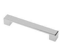GTV Tirador de Mueble UZ-79F, Asa Rectangular Moderna, Distancia Ejes 160 mm, Longitud 195 mm, Aleación ZnAl, para Cocina y Baño, Acabado Cromo Brillante