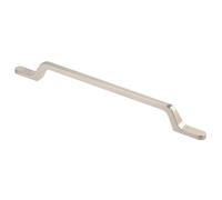 GTV - Tirador FLAVIO - Tiradores para muebles - Distancia entre orificios 192 mm - Zamak - inox - acero cepillado