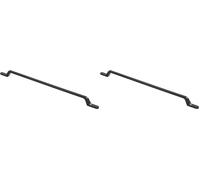 GTV - Tirador FLAVIO - Tiradores para muebles - Distancia entre orificios 320 mm - Zamak - Negro mate (Paquete de 2)