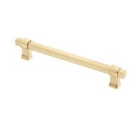 GTV - Tirador para muebles IMPERIAL | Tiradores para muebles | Largo 19,4 cm | Distancia entre orificios 16 cm | ZnAl | Oro cepillado