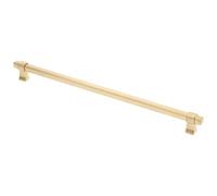 GTV - Tirador para muebles IMPERIAL | Tiradores para muebles | Largo 35,4 cm | Distancia entre orificios 32 cm | ZnAl | Oro cepillado